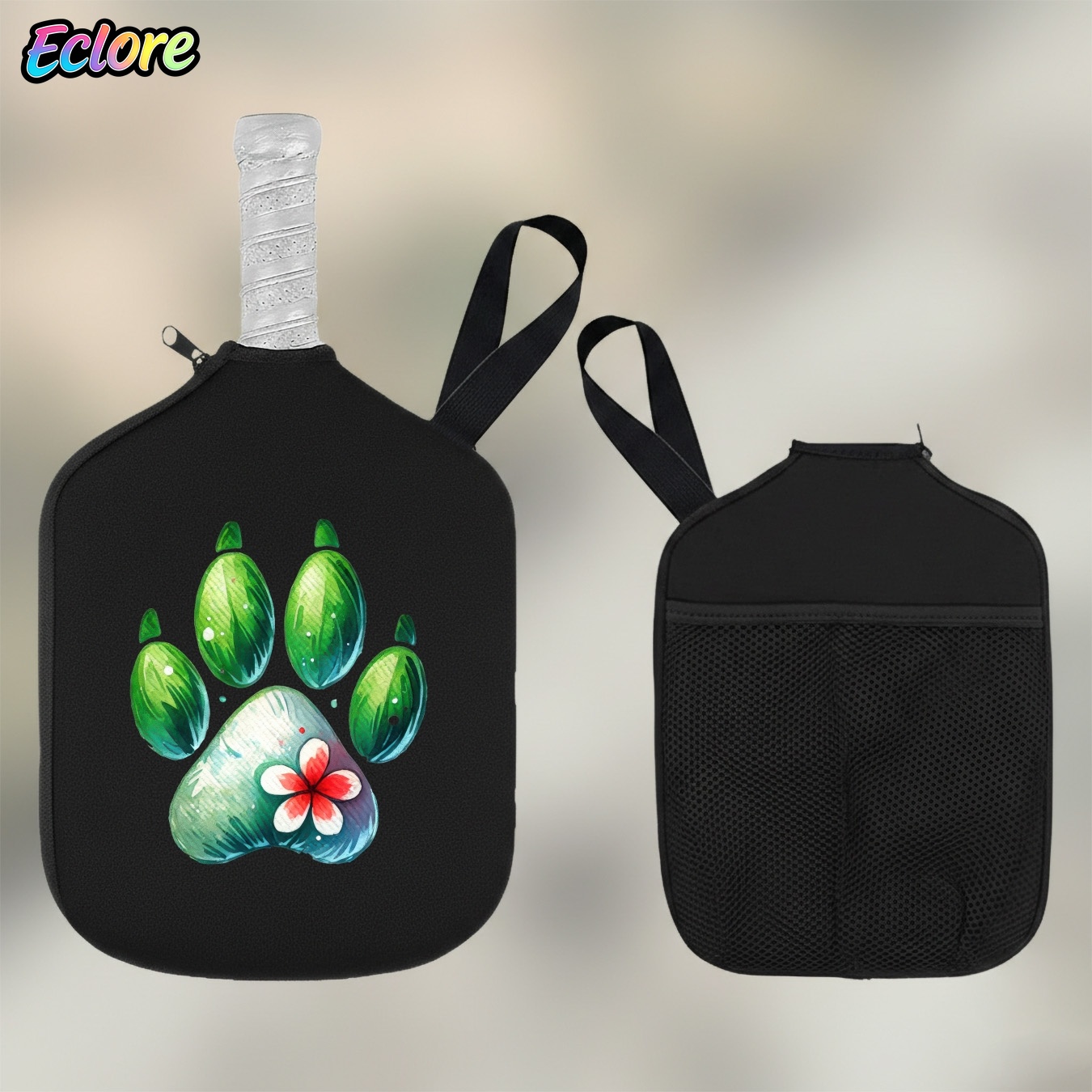 Green Watercolor Paw Print Pad - Table Tennis Racket review and price