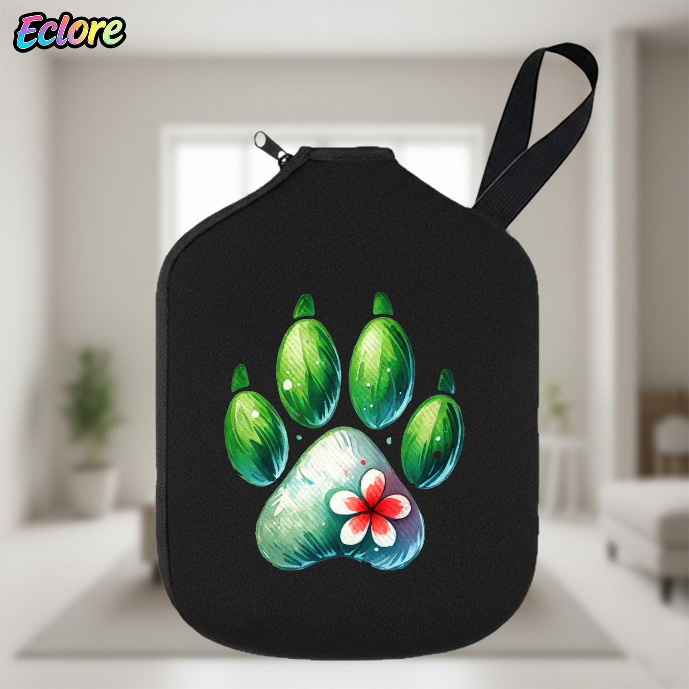 Green Watercolor Paw Print Pad - Table Tennis Racket review and price